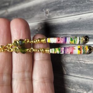 Handmade Paper Bead Earrings